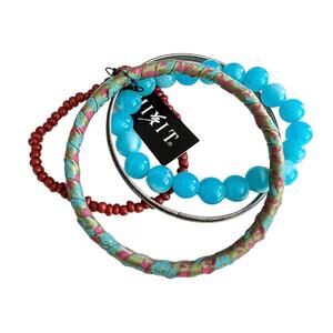 Y2K bracelet lot Mixit floral blue green NWT Deadstock